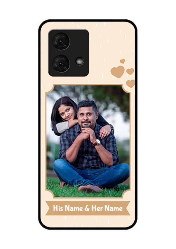 Motorola Moto G84 5G Custom Glass Phone Case - With Confetti Love Design