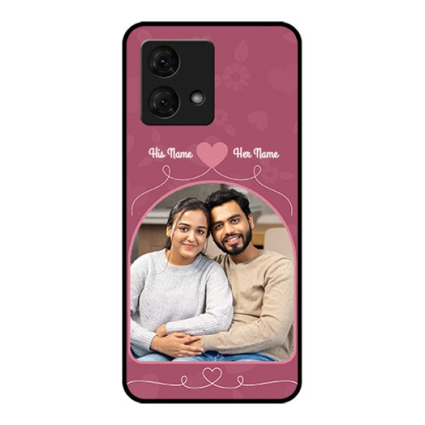 Motorola Moto G84 5G Custom Glass Phone Case - Love Floral Design