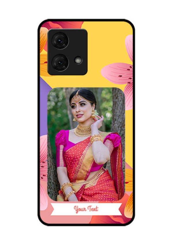 Motorola Moto G84 5G Custom Glass Phone Case - 3 Image With Vintage Floral Design