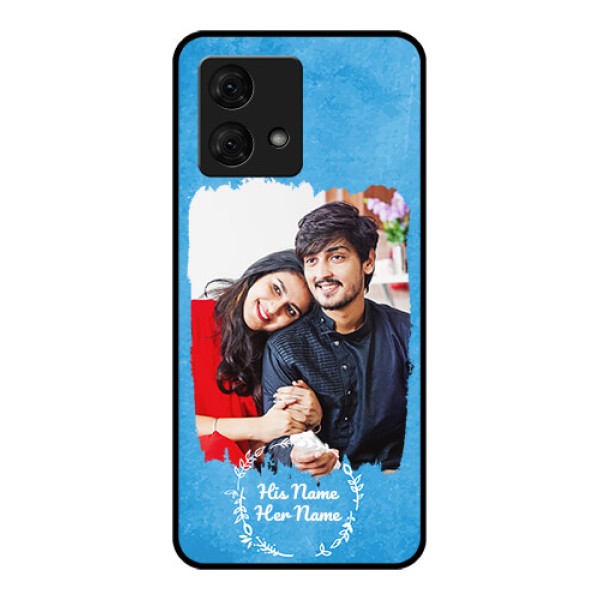 Motorola Moto G84 5G Custom Glass Phone Case - Blue Color Vintage Design Motorola Moto G84 5G Custom Glass Phone Case - Blue Color Vintage Design