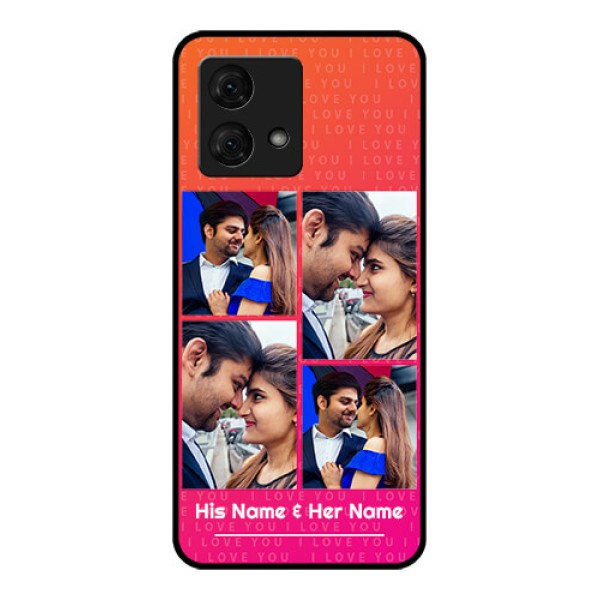Motorola Moto G84 5G Custom Glass Phone Case - I Love You Pink Design Motorola Moto G84 5G Custom Glass Phone Case - I Love You Pink Design