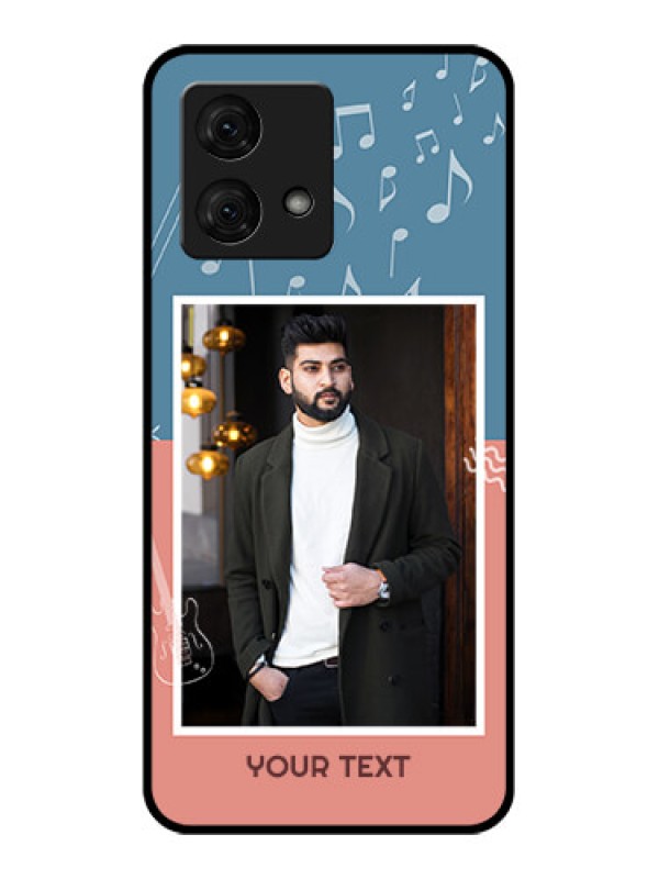 Custom Motorola Moto G84 5G Custom Glass Phone Case - With Color Musical Note Design