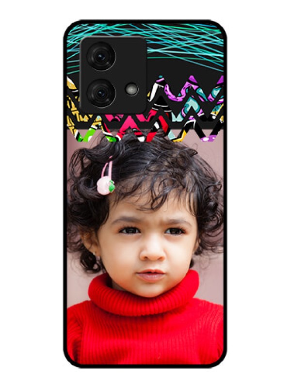 Custom Motorola Moto G84 5G Custom Glass Phone Case - Neon Abstract Design