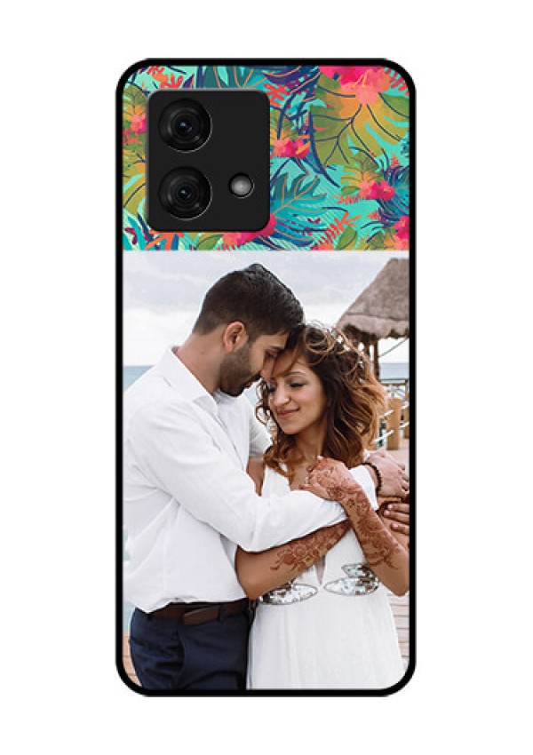 Motorola Moto G84 5G Custom Glass Phone Case - Watercolor Floral Design
