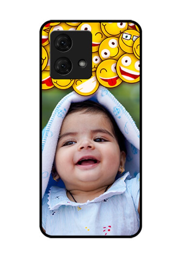 Motorola Moto G84 5G Custom Glass Phone Case - With Smiley Emoji Design