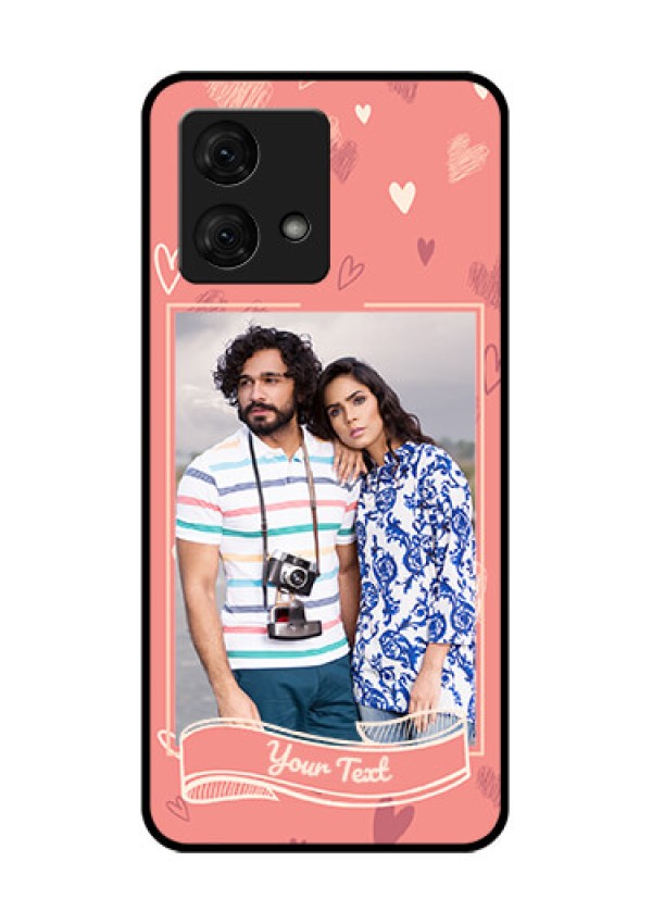 Motorola Moto G84 5G Custom Glass Phone Case - Love Doodle Art Design