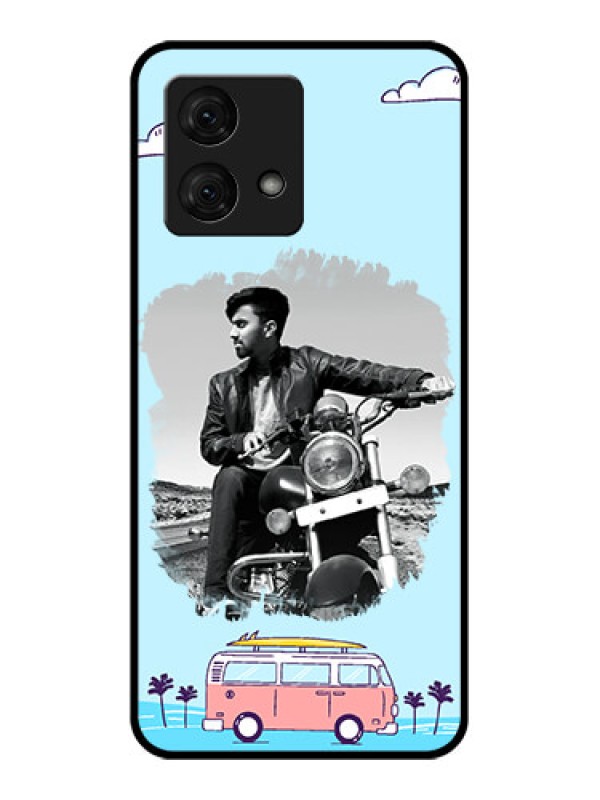 Custom Motorola Moto G84 5G Custom Glass Phone Case - Travel & Adventure Design