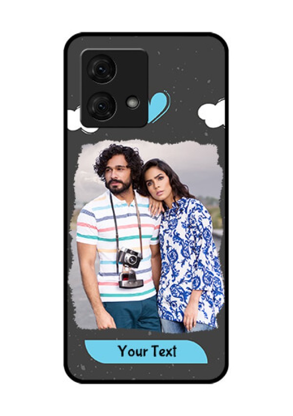Motorola Moto G84 5G Custom Glass Phone Case - Splashes With Love Doodles Design