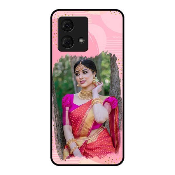 Motorola Moto G84 5G Custom Glass Phone Case - Gold Glitter Splash Design Motorola Moto G84 5G Custom Glass Phone Case - Gold Glitter Splash Design