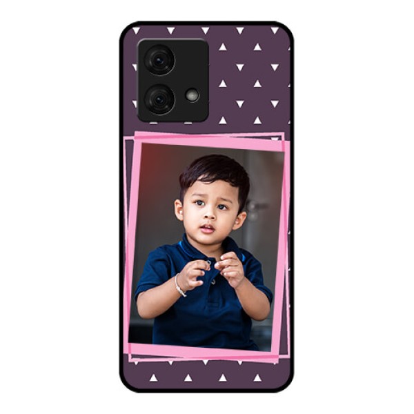 Motorola Moto G84 5G Custom Glass Phone Case - Triangle Pattern Dotted Design Motorola Moto G84 5G Custom Glass Phone Case - Triangle Pattern Dotted Design
