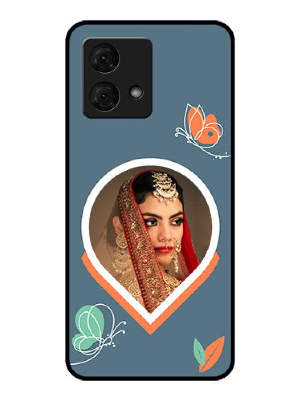 Custom Motorola Moto G84 5G Custom Glass Phone Case - Droplet Butterflies Design