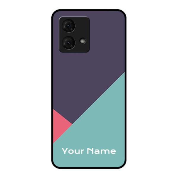 Motorola Moto G84 5G Custom Glass Phone Case - Tri Color Abstract Design