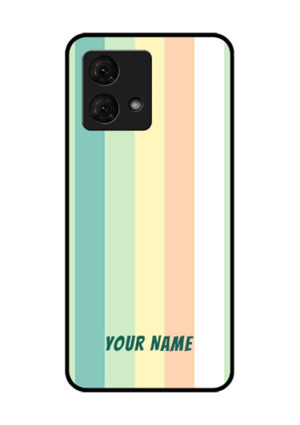 Motorola Moto G84 5G Custom Glass Phone Case - Multi - Colour Stripes Design