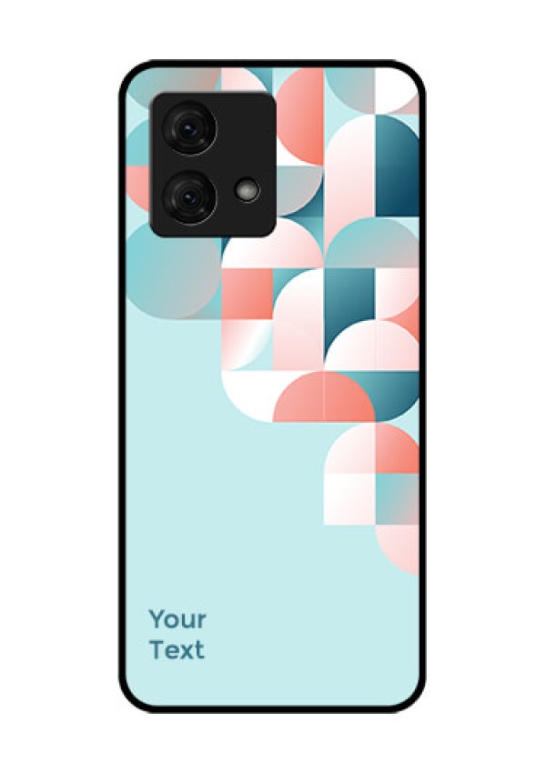 Motorola Moto G84 5G Custom Glass Phone Case - Stylish Semi - Circle Pattern Design