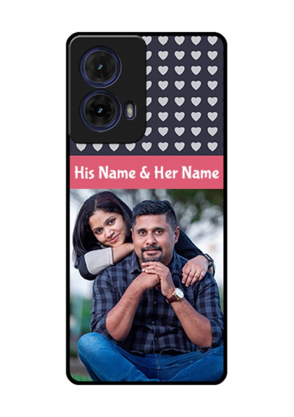 Moto G85 5G Custom Glass Phone Case - Love Symbols Design