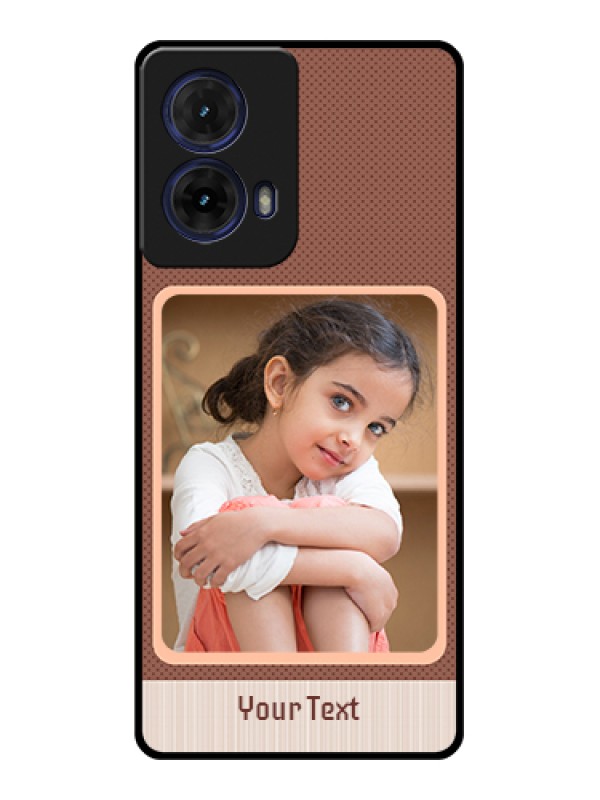 Custom Moto G85 5G Custom Glass Phone Case - Simple Pic Upload Design