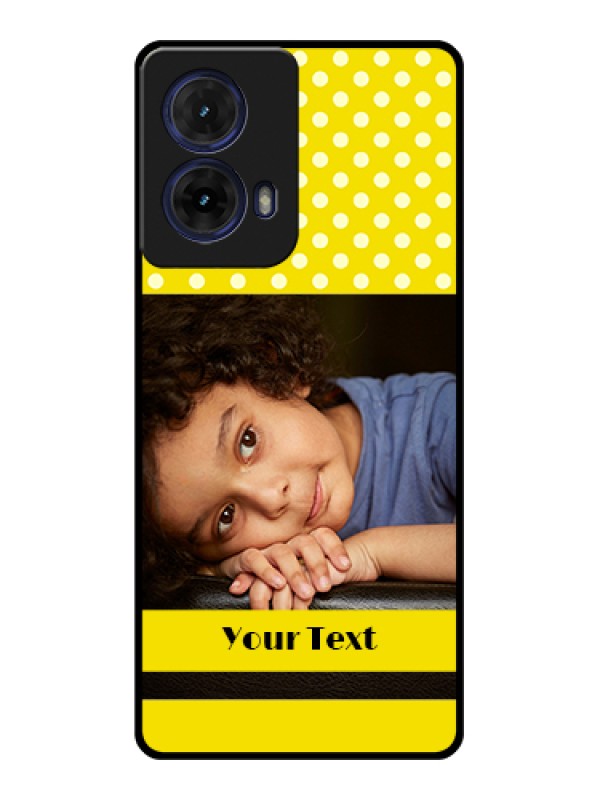 Custom Moto G85 5G Custom Glass Phone Case - Bright Yellow Case Design