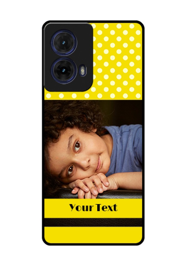 Moto G85 5G Custom Glass Phone Case - Bright Yellow Case Design
