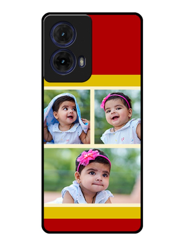 Custom Moto G85 5G Custom Glass Phone Case - Multiple Pic Upload Design