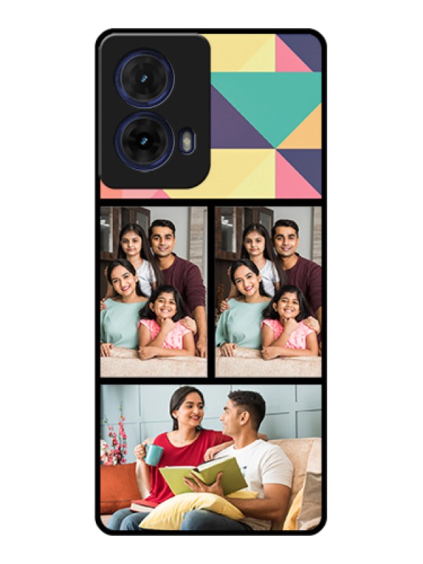 Custom Moto G85 5G Custom Glass Phone Case - Bulk Pic Upload Design