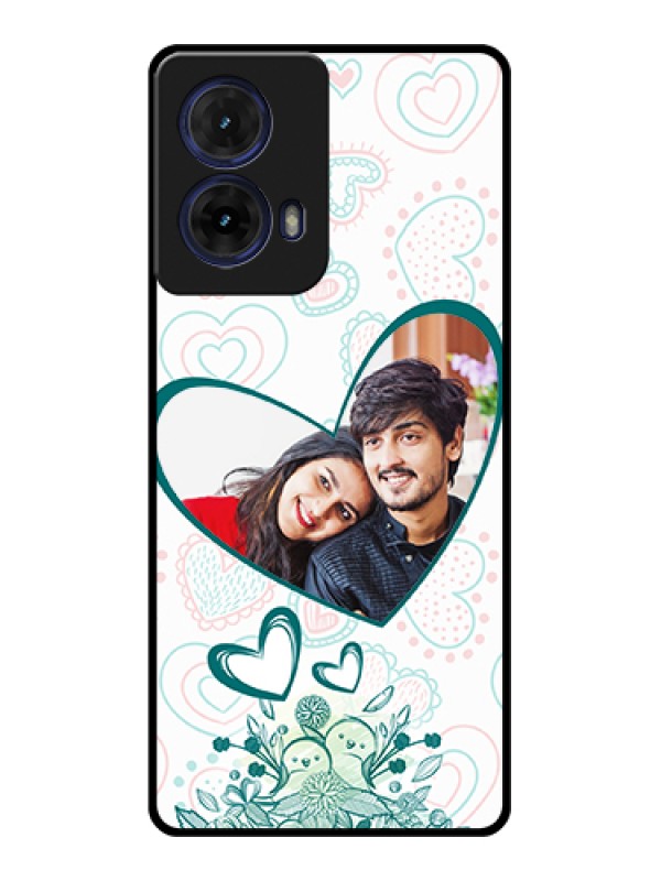 Custom Moto G85 5G Custom Glass Phone Case - Premium Couple Design