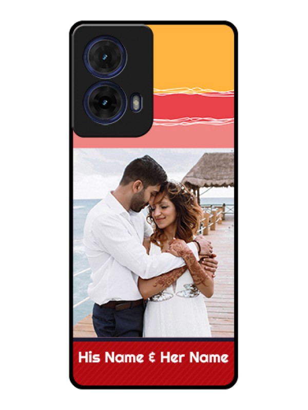 Custom Moto G85 5G Custom Glass Phone Case - Colorful Case Design