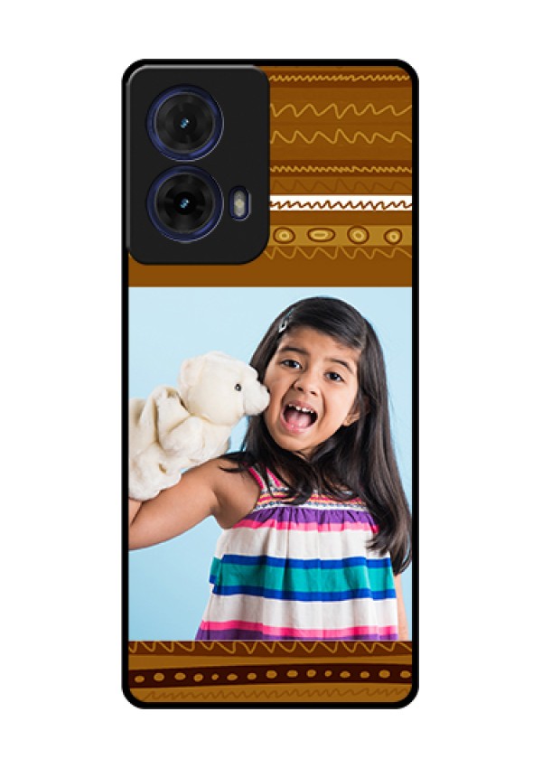 Moto G85 5G Custom Glass Phone Case - Friends Picture Upload Design
