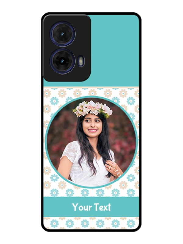 Custom Moto G85 5G Custom Glass Phone Case - Beautiful Flowers Design