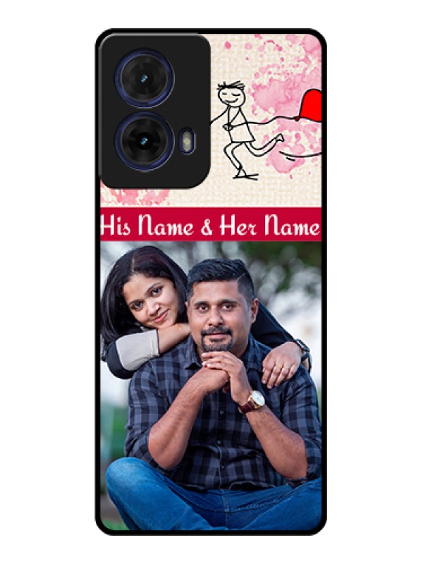 Custom Moto G85 5G Custom Glass Phone Case - You And Me Case Design