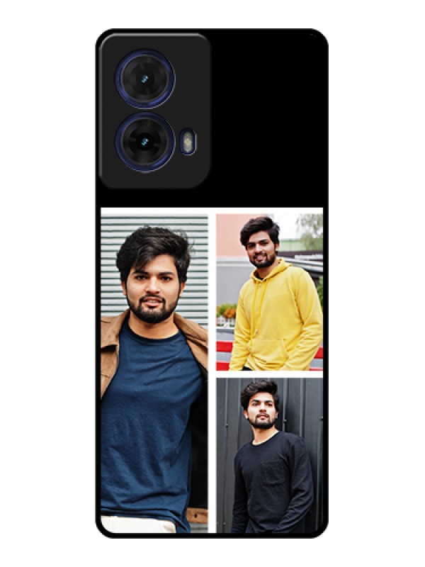 Custom Moto G85 5G Custom Glass Phone Case - Upload Multiple Picture Design