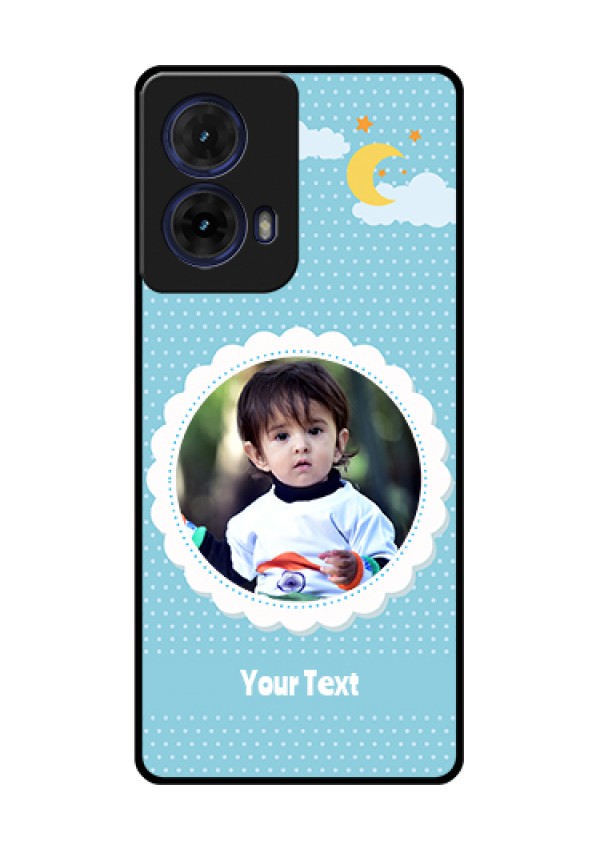 Moto G85 5G Custom Glass Phone Case - Violet Pattern Design
