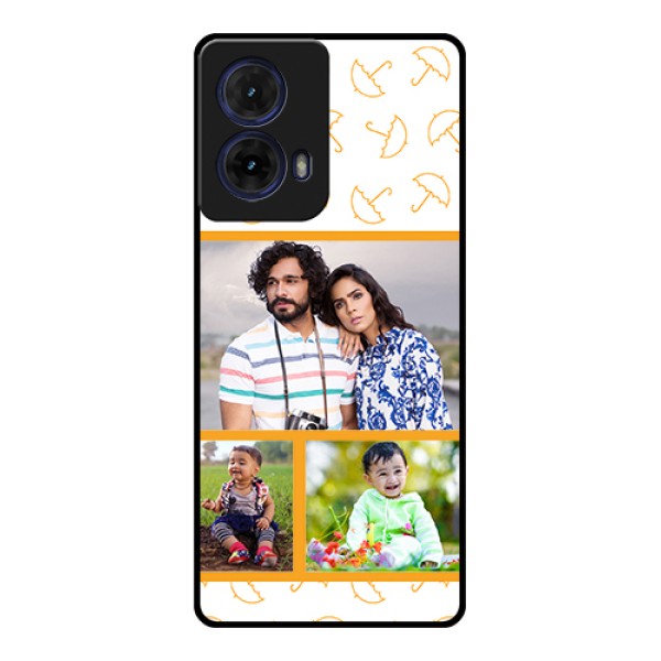Moto G85 5G Custom Glass Phone Case - Yellow Pattern Design