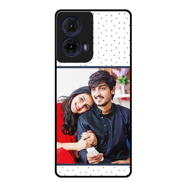 Moto G85 5G Custom Glass Phone Case - Premium Dot Design