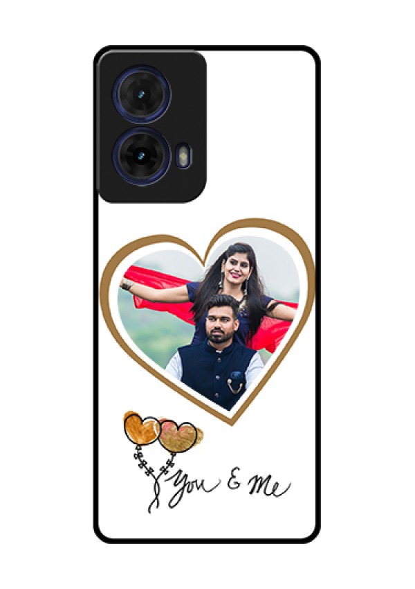 Moto G85 5G Custom Glass Phone Case - You & Me Design