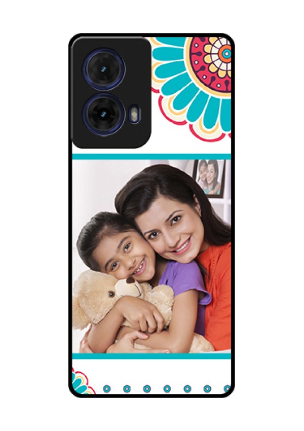 Moto G85 5G Custom Glass Phone Case - Flower Design