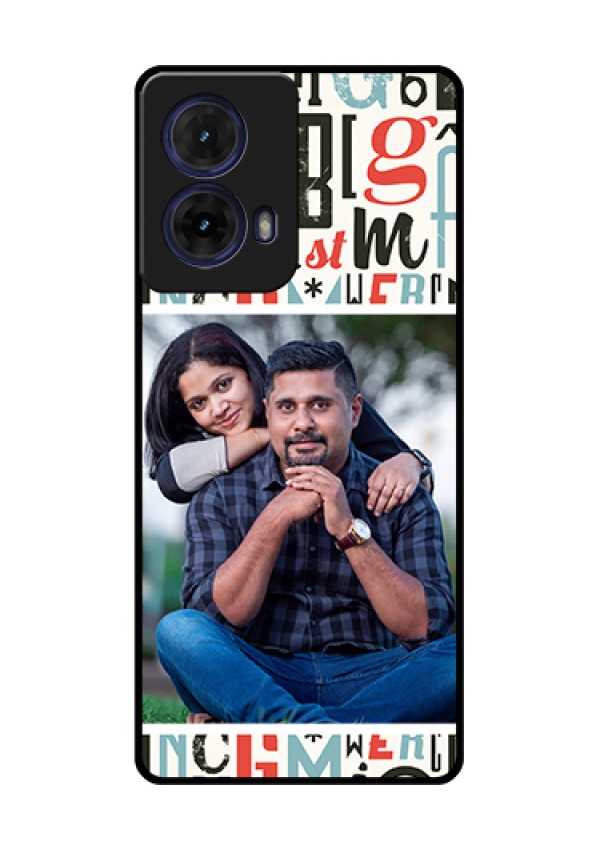 Moto G85 5G Custom Glass Phone Case - Alphabet Design