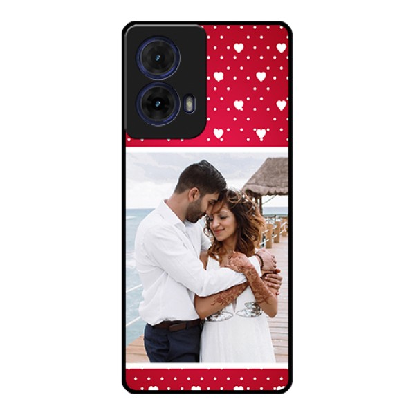 Moto G85 5G Custom Glass Phone Case - Hearts Mobile Case Design Moto G85 5G Custom Glass Phone Case - Hearts Mobile Case Design