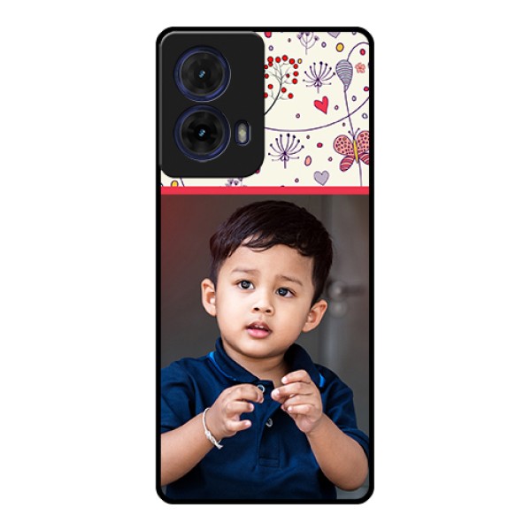 Moto G85 5G Custom Glass Phone Case - Premium Floral Design