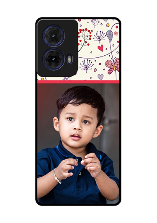 Moto G85 5G Custom Glass Phone Case - Premium Floral Design