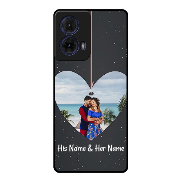 Moto G85 5G Custom Glass Phone Case - Hanging Heart Design
