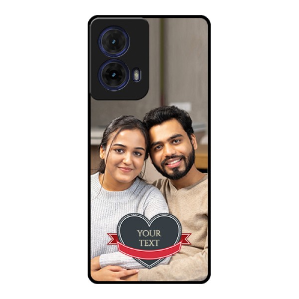 Moto G85 5G Custom Glass Phone Case - Just Married Couple Design
