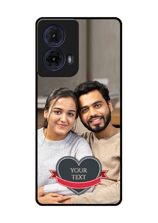 Moto G85 5G Custom Glass Phone Case - Just Married Couple Design