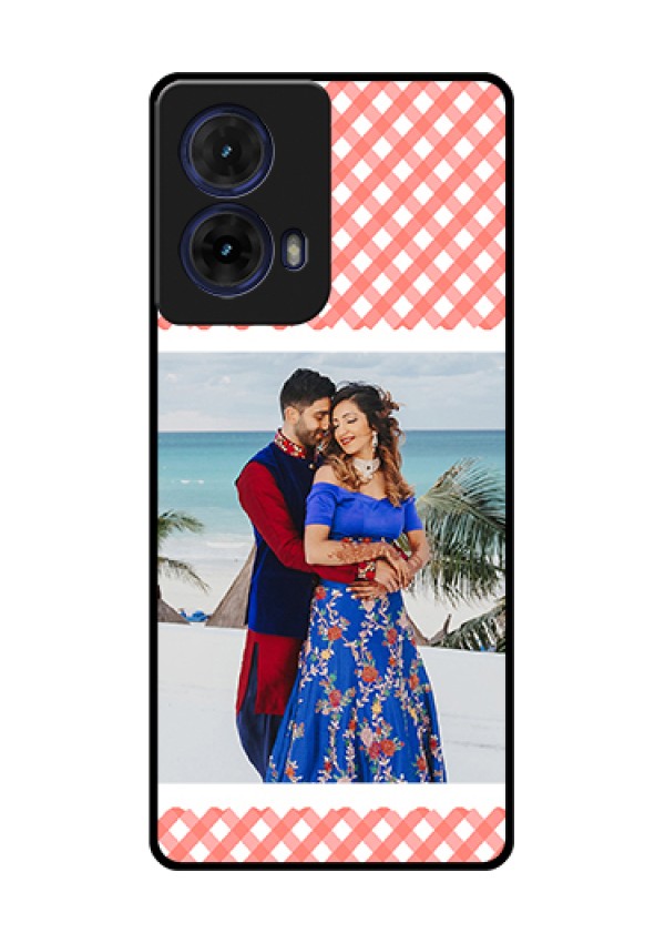 Moto G85 5G Custom Glass Phone Case - Pink Pattern Design