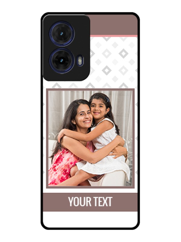 Custom Moto G85 5G Custom Glass Phone Case - Simple Diamond Design