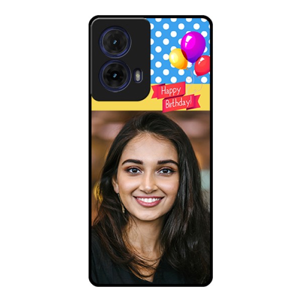 Moto G85 5G Custom Glass Phone Case - Happy Birthday Design