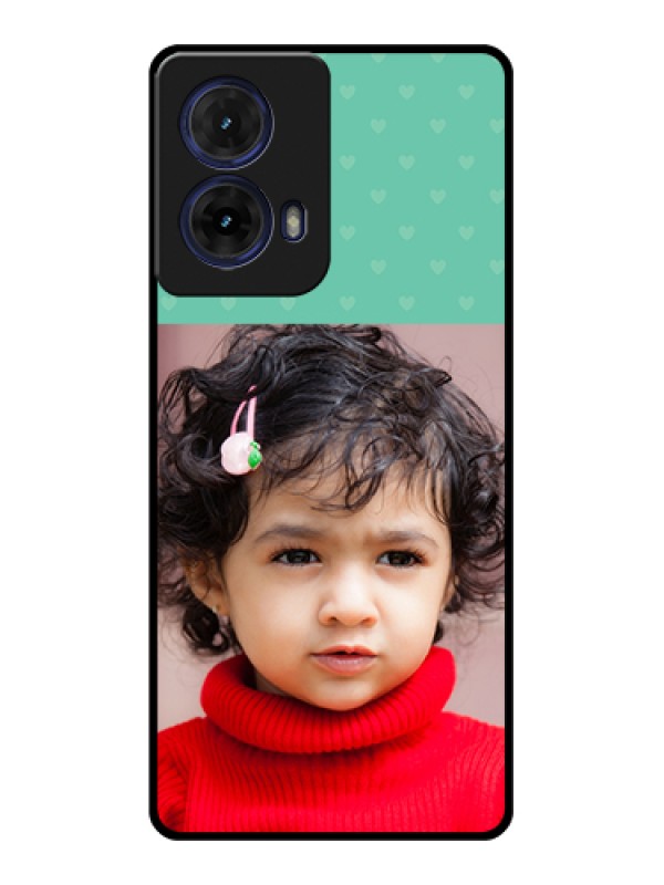 Custom Moto G85 5G Custom Glass Phone Case - Lovers Picture Design