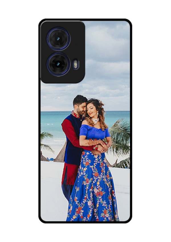 Moto G85 5G Custom Glass Phone Case - Upload Full Picture Design