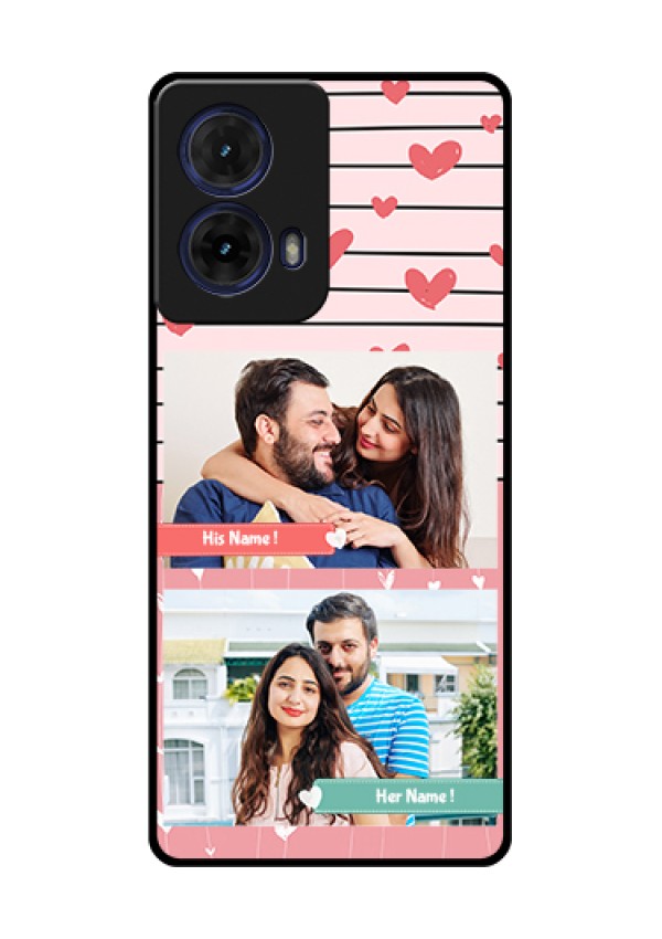 Moto G85 5G Custom Glass Phone Case - Photo With Heart Design