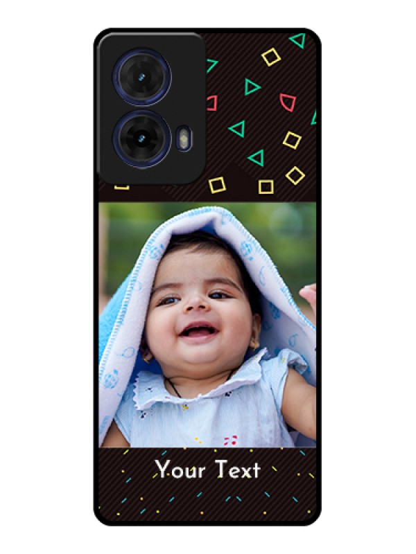 Custom Moto G85 5G Custom Glass Phone Case - With Confetti Birthday Design