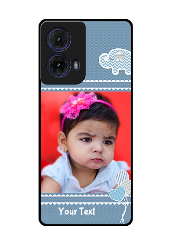 Moto G85 5G Custom Glass Phone Case - With Kids Pattern Design
